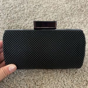 Black Beaded Clutch